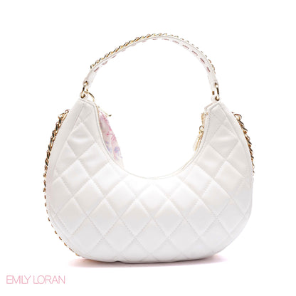 QUILLED HOBO SHOULDER BAG
