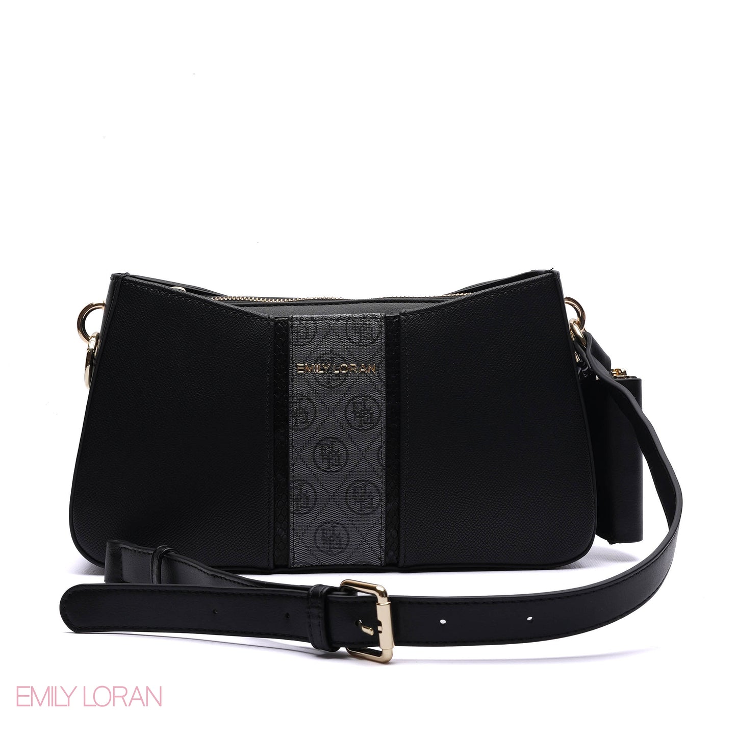 MONOGRAM PANELLED SHOULDER BAG