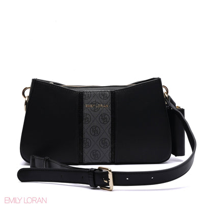 MONOGRAM PANELLED SHOULDER BAG