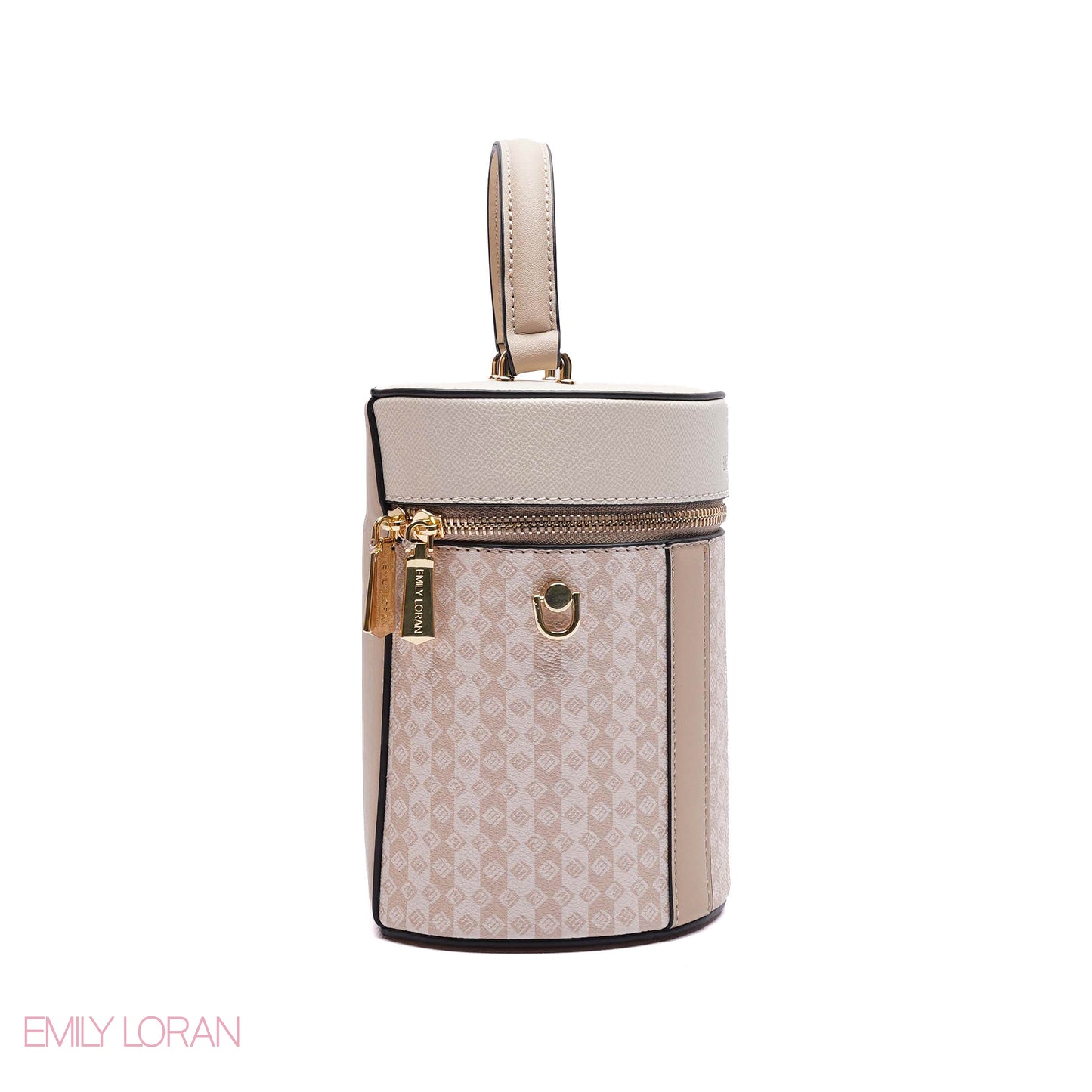 ELEGANT STRUCTURED CYLINDER VANITY BAG