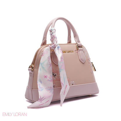 FLORAL DOME HANDBAG WITH SCARF