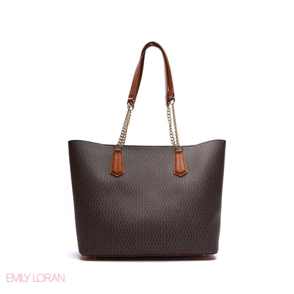 MONOGRAM SHOULDER BAG WITH PRINTED POUCH