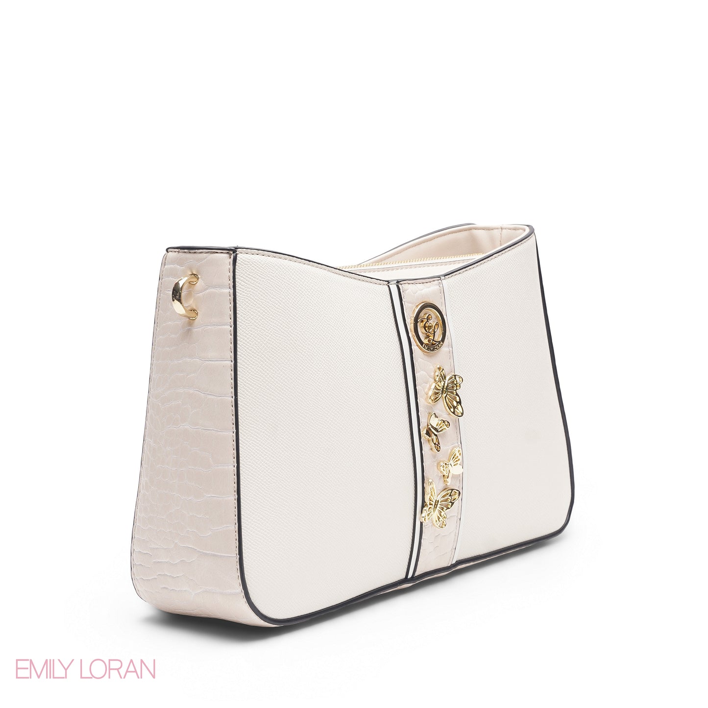 BEIGE TOTE BAG WITH SCARF - MED