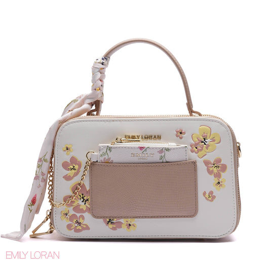 EMBROIDERED TOP-HANDLE BAG SET