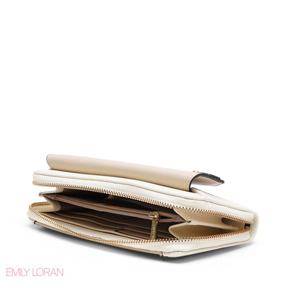 FLORAL PRINT DOUBLE COMPARTMENT ZIP-AROUND WALLET