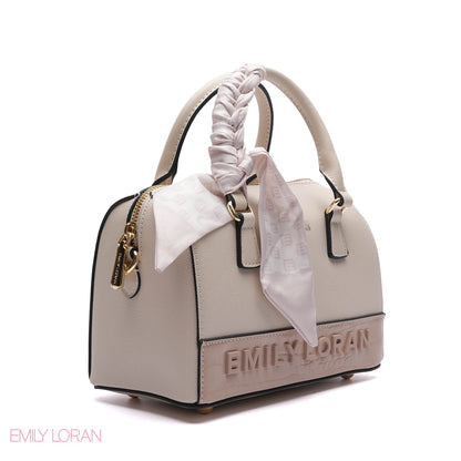 EMBOSSED LOGO SATCHEL BAG - SMALL