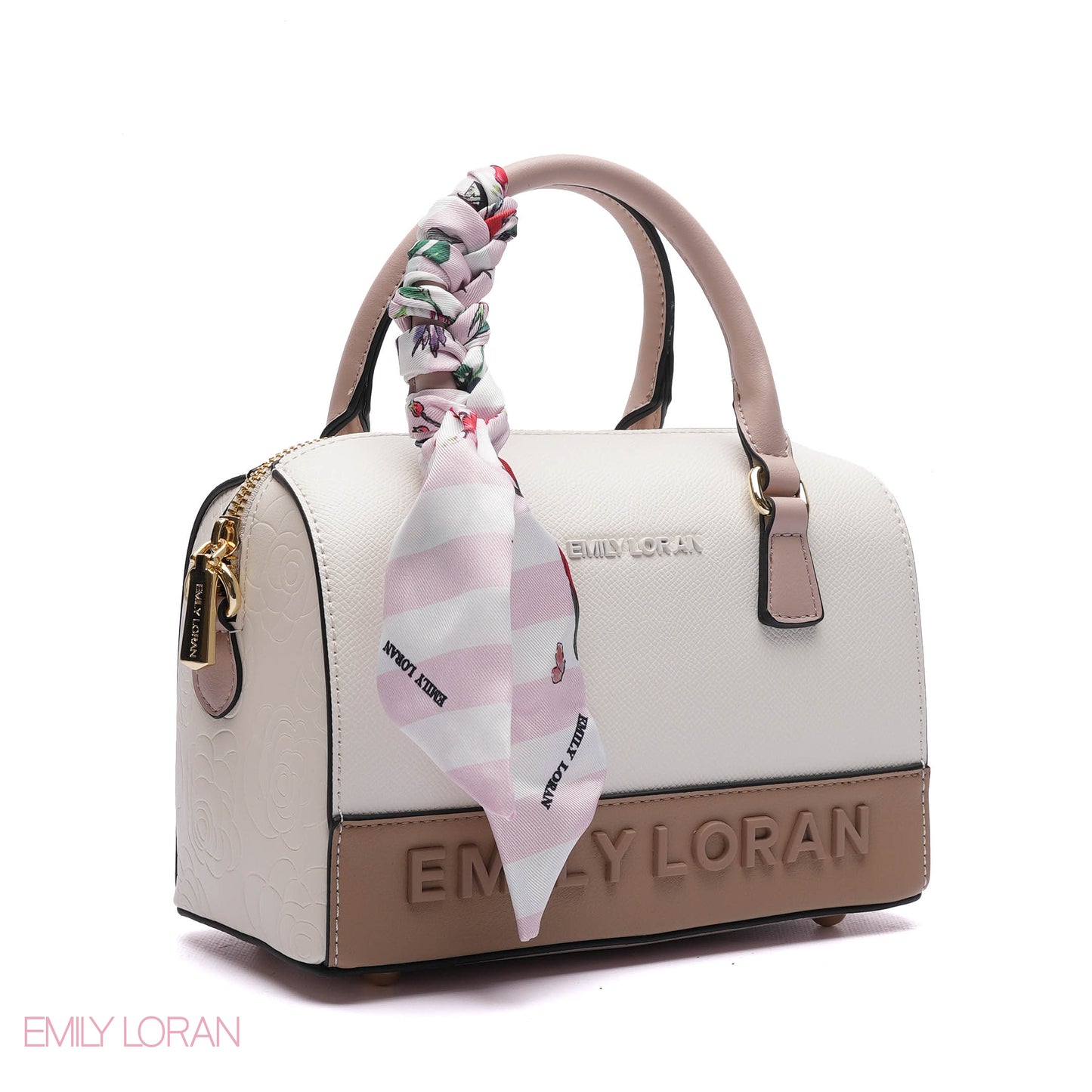 EMBOSSED LOGO SATCHEL BAG - SMALL