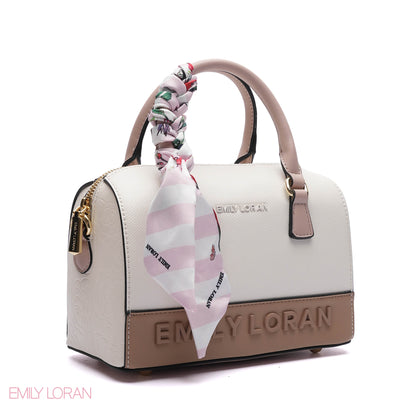 EMBOSSED LOGO SATCHEL BAG - SMALL