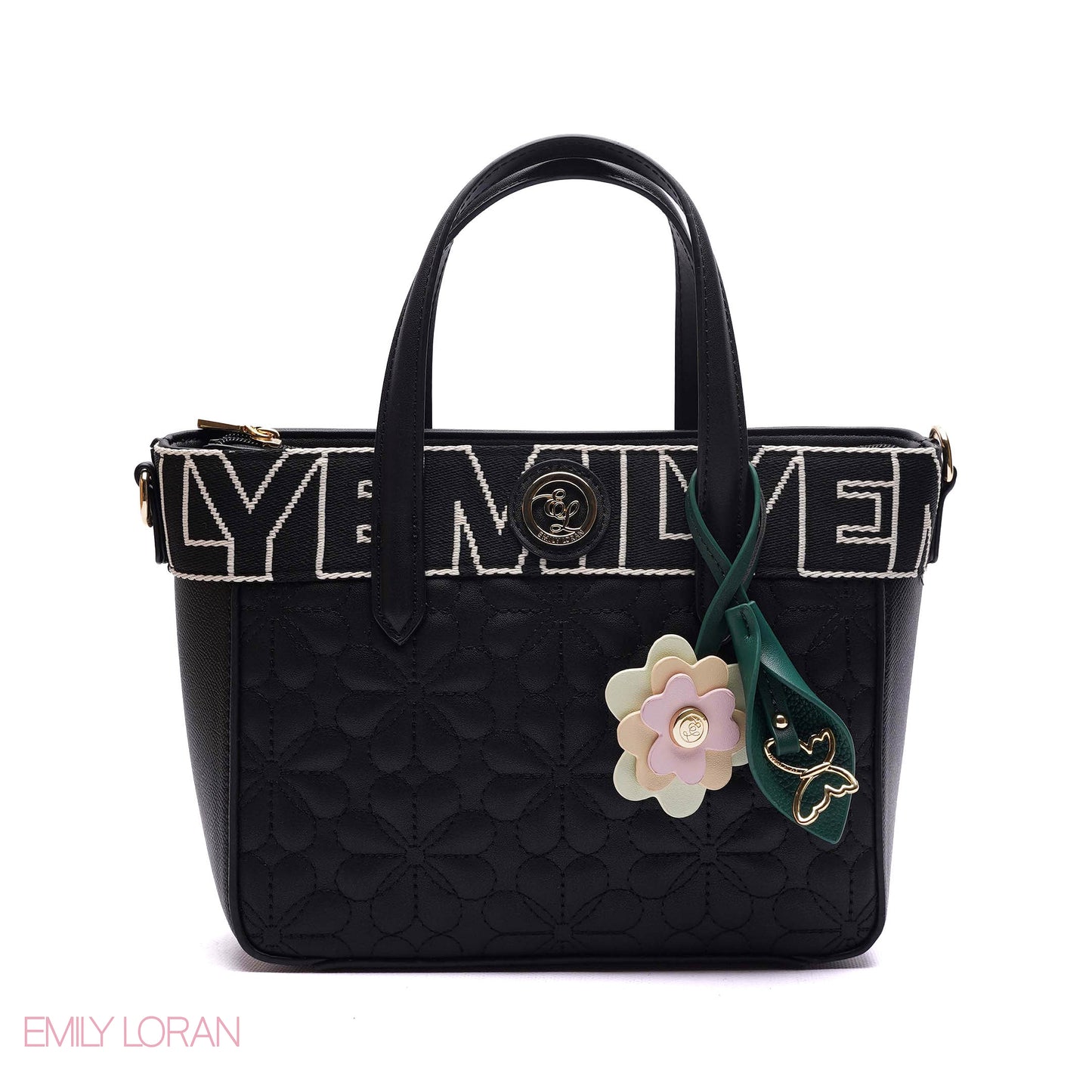 QUILTED FLORAL TOTE BAG