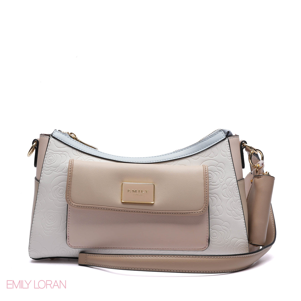 CROSS-BODYBAG FLOWER STRUCTURE SIMPLE COLOUR - SMALL