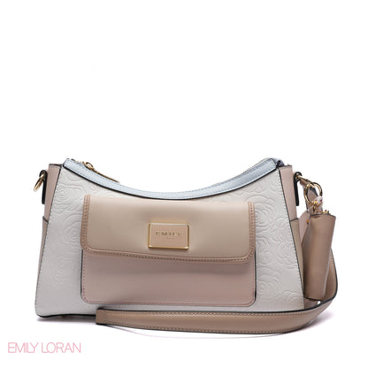 CROSS-BODYBAG FLOWER STRUCTURE SIMPLE COLOUR - SMALL