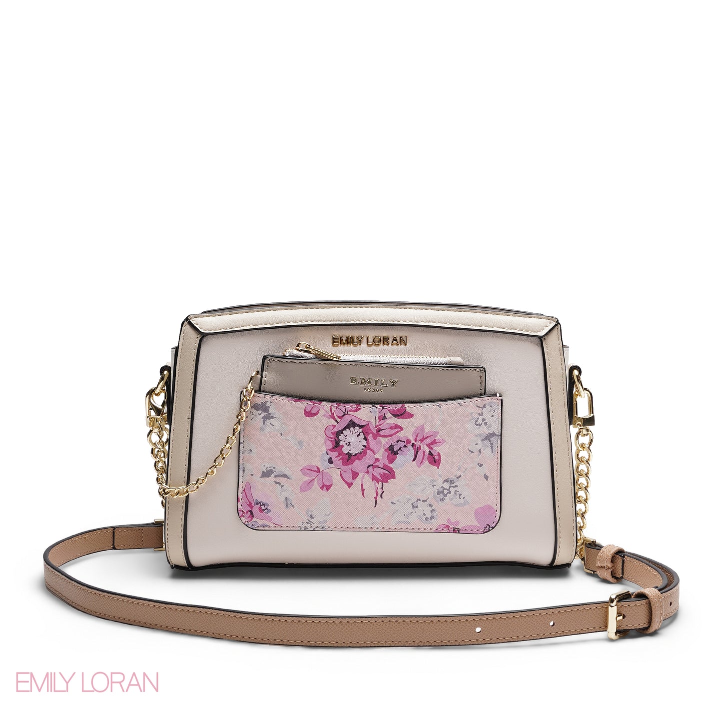 CHIC TRI-TONE CROSSBODY WITH POUCH BAG