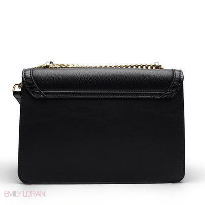 CHIC FLORAL EMBELLISHED CROSSBODY FLAP BAG