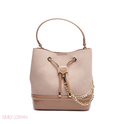 HANDBAG WITH SIMPLE LOCK DESIGNING WITH GOLD CHAIN - SMALL