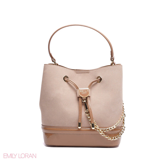 HANDBAG WITH SIMPLE LOCK DESIGNING WITH GOLD CHAIN - SMALL