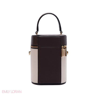ELEGANT STRUCTURED CYLINDER VANITY BAG