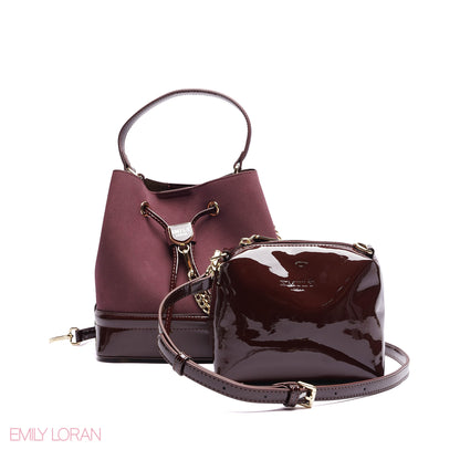 HANDBAG WITH SIMPLE LOCK DESIGNING WITH GOLD CHAIN - SMALL