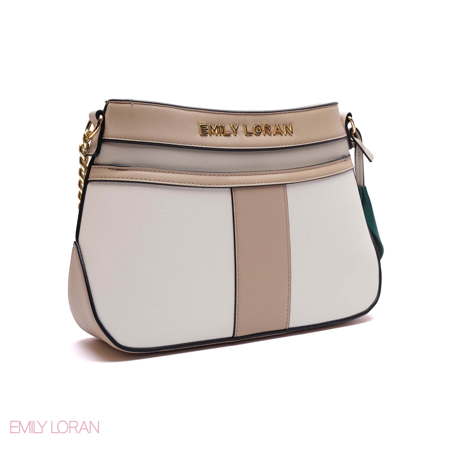 ELEGANT MULTI-TONE PANELLED CROSSBODY BAG