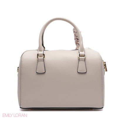 EMBOSSED LOGO SATCHEL BAG - MEDIUM