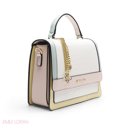 MULTI-COLOUR PASTEL SATCHEL BAG