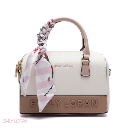 EMBOSSED LOGO SATCHEL BAG - SMALL