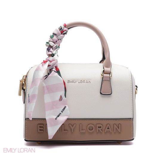 EMBOSSED LOGO SATCHEL BAG - SMALL