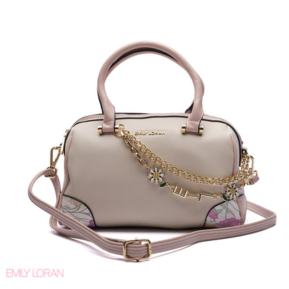 HANDBAG FLOWER PRINT WITH CHAIN - MEDIUM