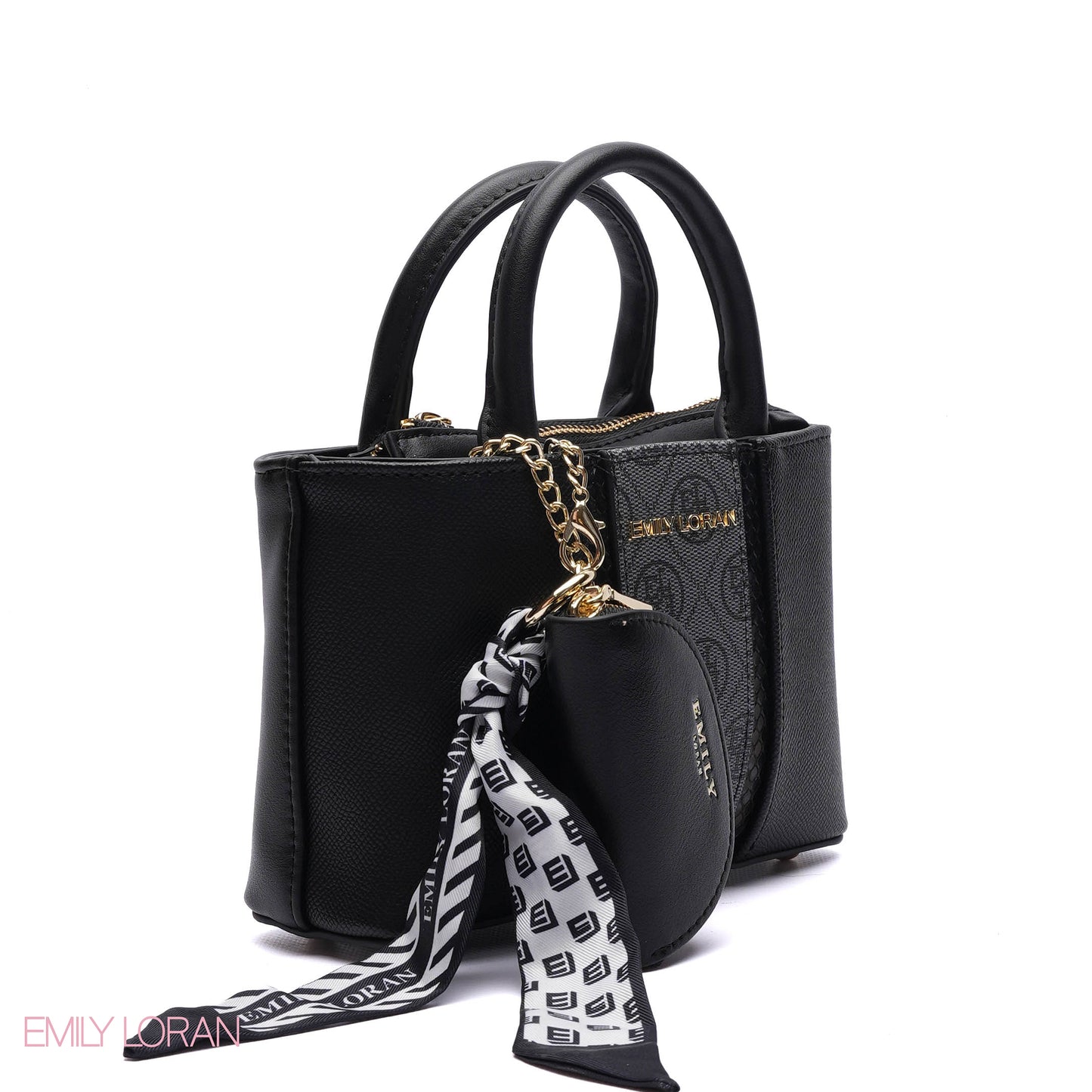PANELLED HANDBAG WITH COIN POUCH