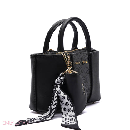 PANELLED HANDBAG WITH COIN POUCH