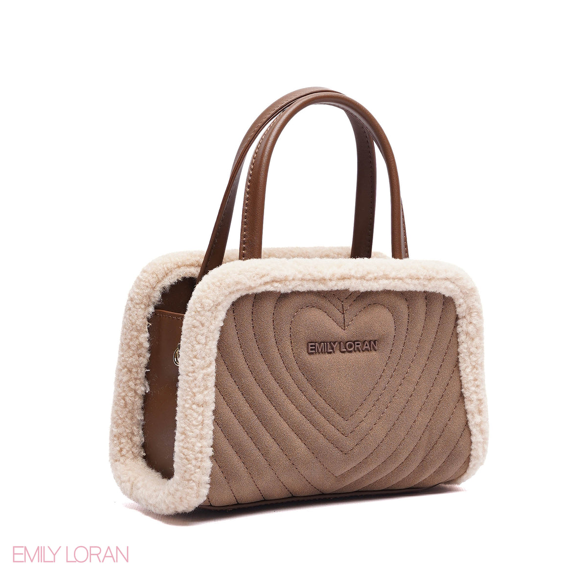 MINI-BAG FUR EDGES WITH FRONT HEART SIGHN - MINI