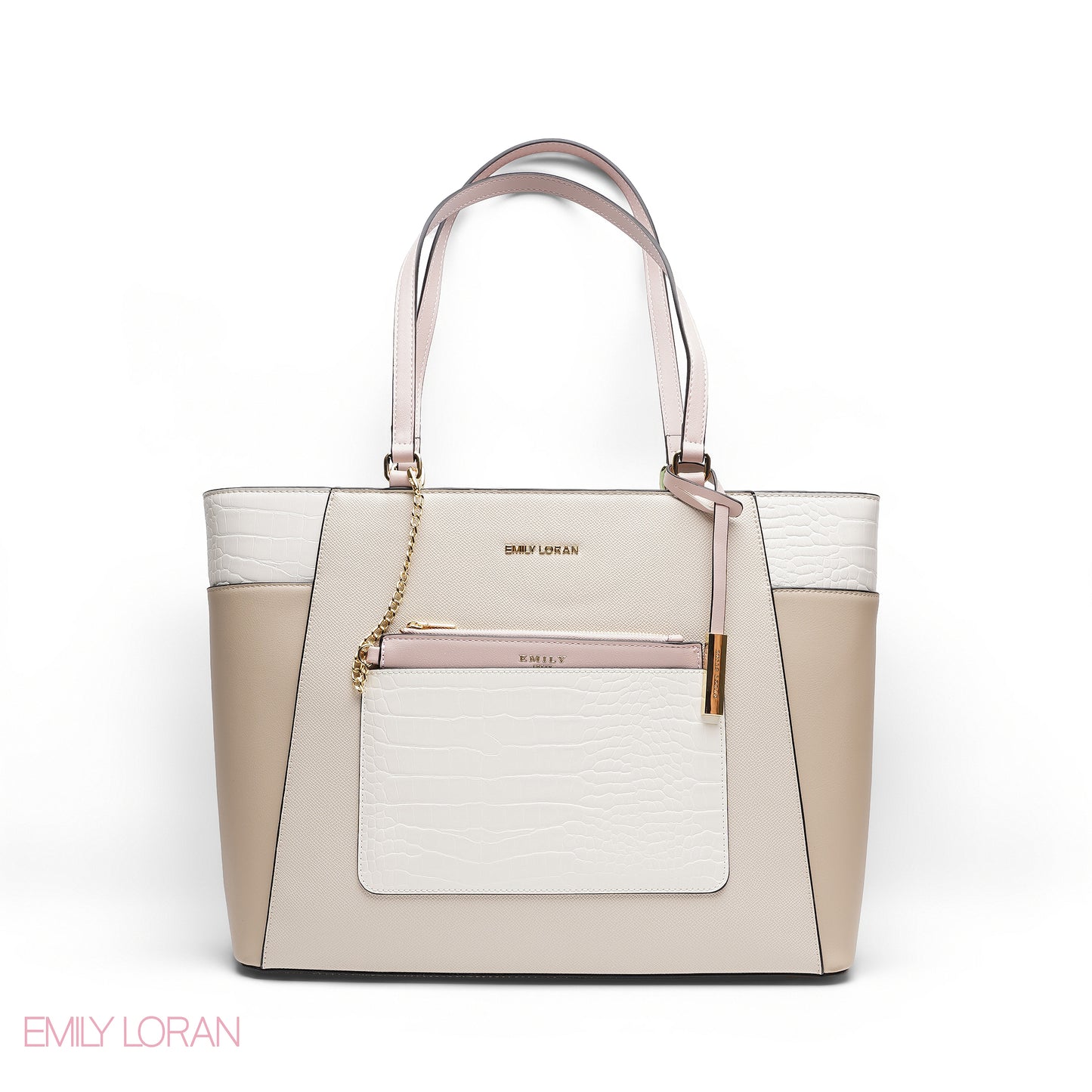 ELEGANT MULTI TEXTURED WITH POUCH BAG