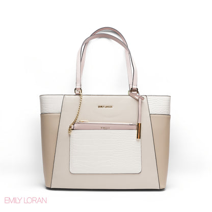 ELEGANT MULTI TEXTURED WITH POUCH BAG