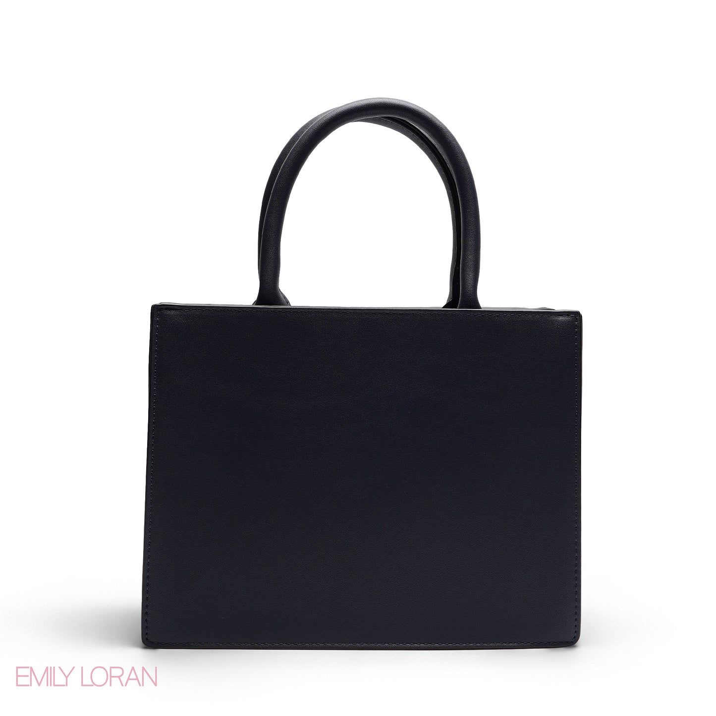 EMBOSSED LOGO SQUARE TOP HANDLE BAG