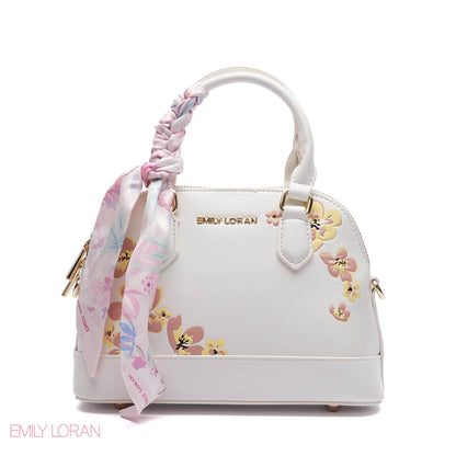 FLORAL DOME HANDBAG WITH SCARF