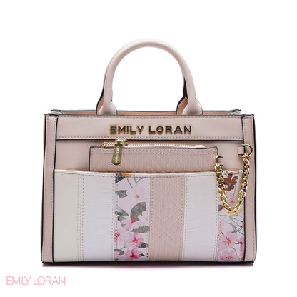 MULTI-TEXTURED PANELLED HANDBAG SET - SMALL