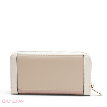 FLORAL PRINT DOUBLE COMPARTMENT ZIP-AROUND WALLET