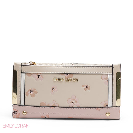 EMILY LORAN FLORAL EMBOSSED WALLET