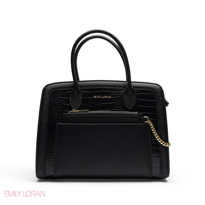 HANDBAG WITH POUCH MIXED COLOR - LARGE
