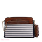 EMBOSSED FLORAL MULTI-TEXTURED CROSSBODY BAG