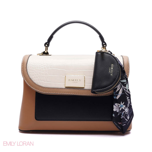 FLIPPING HANDBAG WITH SMALL POUCH - MEDIUM