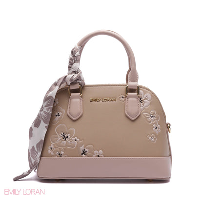 FLORAL DOME HANDBAG WITH SCARF