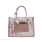 FLORAL EMBROIDERED HANDBAG WITH POUCH