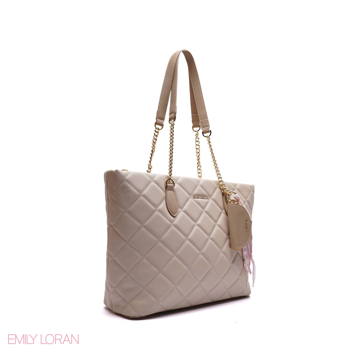 SHOULDERBAG DIAMOND PATTERN DESIGN WITH POUCH - LARGE