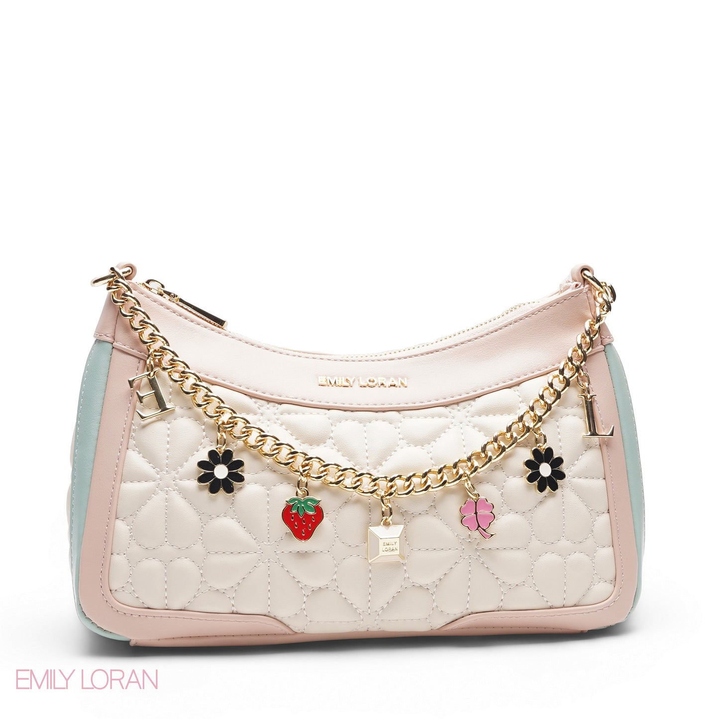 MULTI COLOR SHOULDER BAG WITH CHAIN STRAP - SMALL
