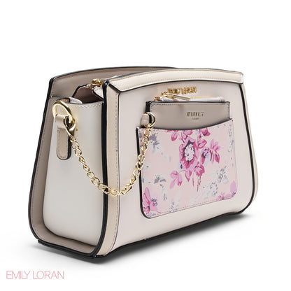 CHIC TRI-TONE CROSSBODY WITH POUCH BAG