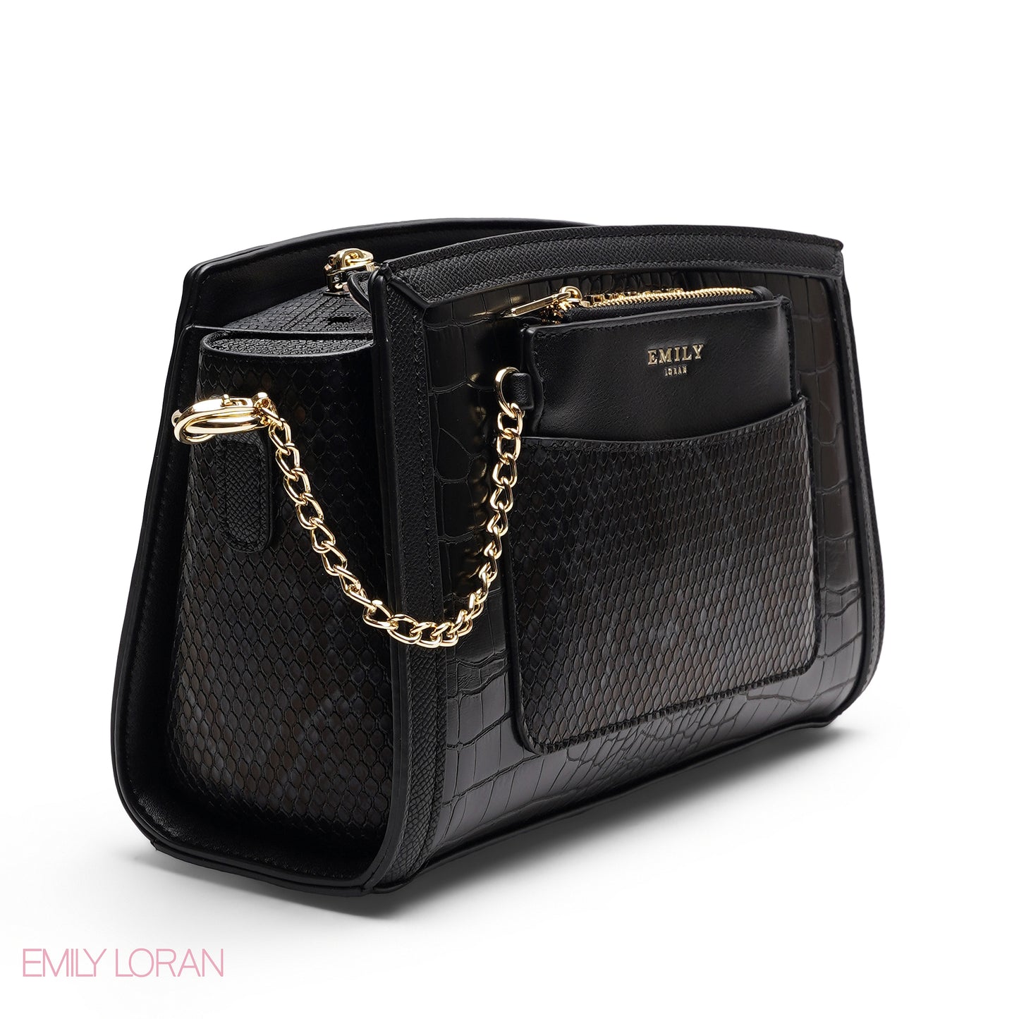 CHIC TRI-TONE CROSSBODY WITH POUCH BAG