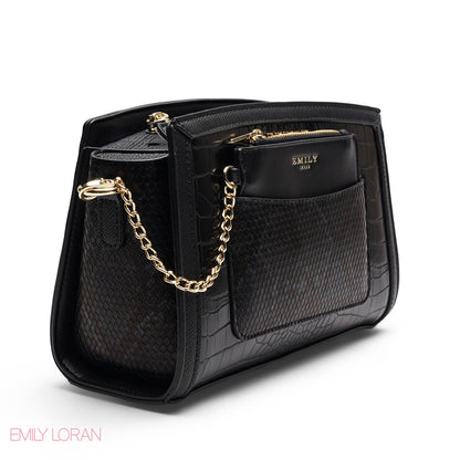 CHIC TRI-TONE CROSSBODY WITH POUCH BAG