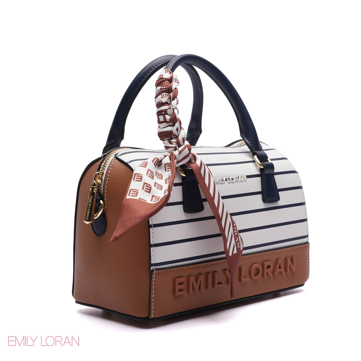 EMBOSSED LOGO SATCHEL BAG - SMALL