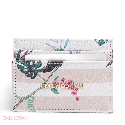 PINK STRIPPED 3-PIECE WALLET SET