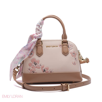 FLORAL DOME HANDBAG WITH SCARF